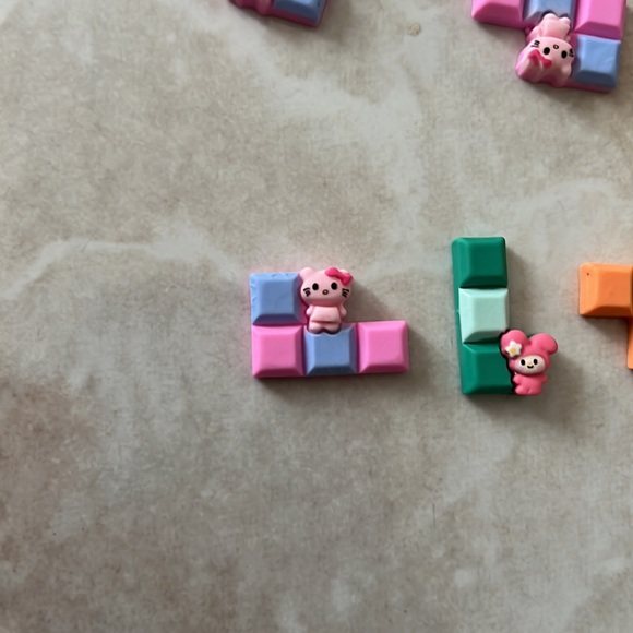 NIB 30pc Tetris block with characters resin craft pieces - Picture 3 of 5